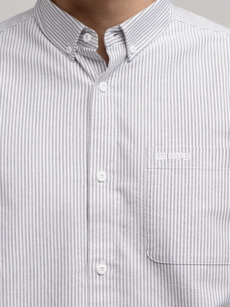 Koszula męska bawełniana w paski Lee Cooper Lloyd Oxford XL Szara (5905991751380) - obraz 4