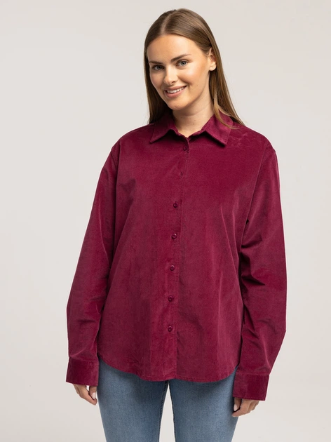 Сорочка бавовняна жіноча Lee Cooper Rosalyn-6000 L Бордова (5905991751663) - зображення 3