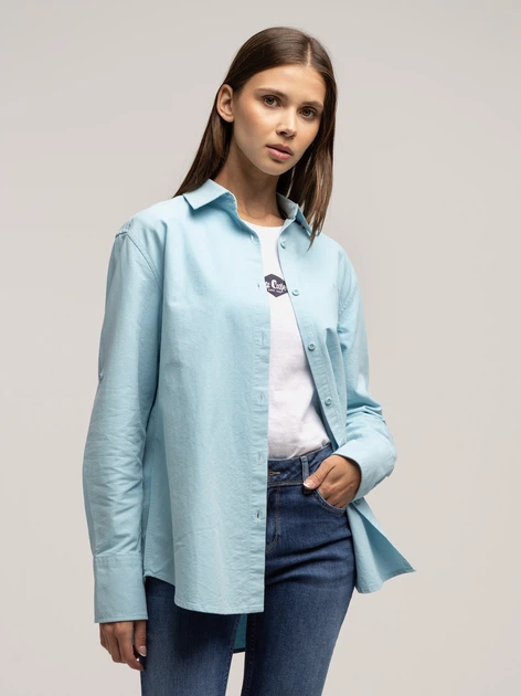 Koszula damska bawełniana Lee Cooper Lina Oxford M Błękitna (5905991751755) - obraz 3