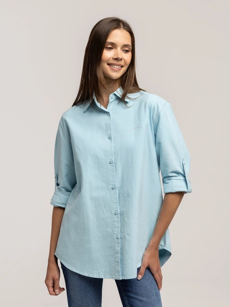 Koszula damska bawełniana Lee Cooper Lina Oxford M Błękitna (5905991751755) - obraz 5