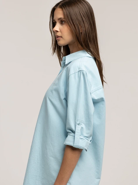 Koszula damska bawełniana Lee Cooper Lina Oxford XL Błękitna (5905991751762) - obraz 6