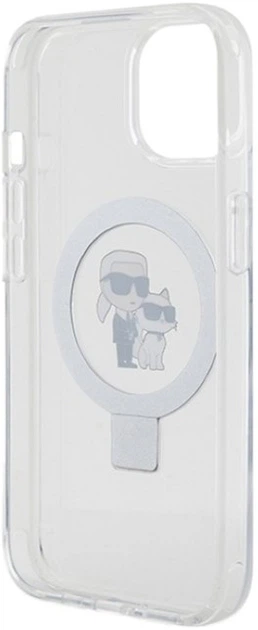 Etui Karl Lagerfeld Ring Stand Karl&Choupettte MagSafe do Apple iPhone 15/14/13 White (KLHMP15SHMRSKCH) - obraz 7