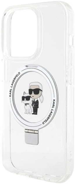 Etui Karl Lagerfeld Ring Stand Karl&Choupettte MagSafe do Apple iPhone 15 Pro Max White (KLHMP15XHMRSKCH) - obraz 6