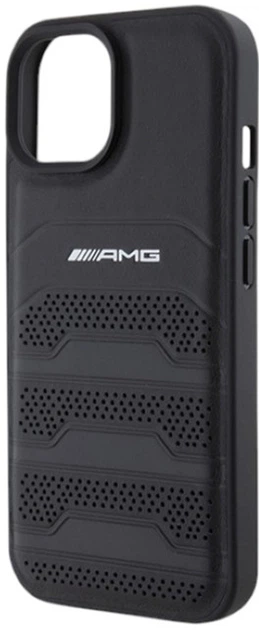 Панель AMG Leather Debossed Lines для Apple iPhone 15 Plus/14 Plus Black (AMHCP15MGSEBK) - зображення 6