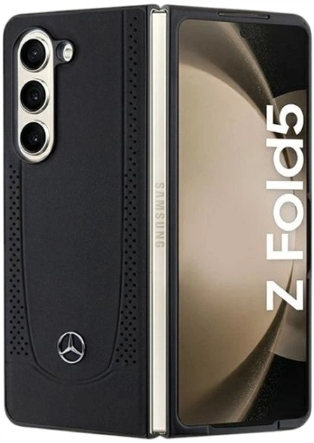 Etui Mercedes-Benz Leather Urban do Samsung Galaxy Z Fold 5 Black (MEHCZFD5ARMBK) - obraz 1
