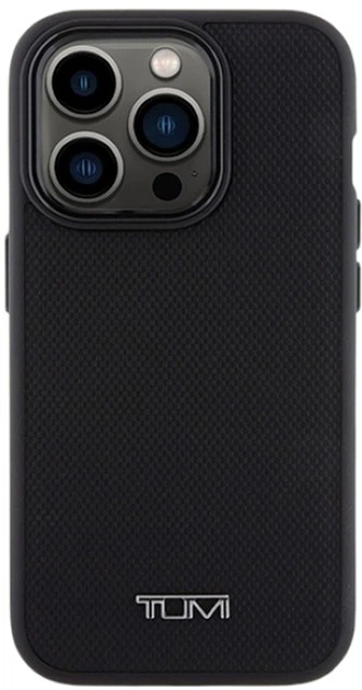 Etui Tumi Leather Balistic Pattern MagSafe do Apple iPhone 15 Pro Max Black (TUHMP15XRBAK) - obraz 3