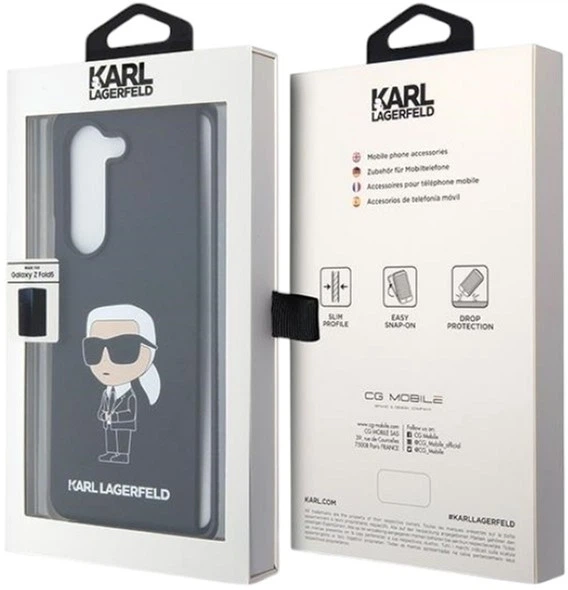 Etui Karl Lagerfeld Silicone Ikonik do Samsung Galaxy Z Fold 5 Black (KLHCZFD5SNIKBCK) - obraz 7