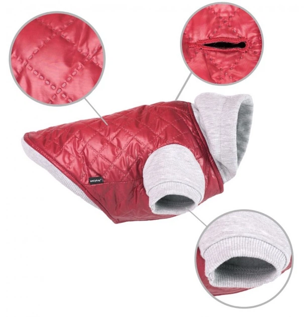 Куртка для собак Amiplay Boston з капюшоном 25 см Бордова (5907563239654) - зображення 3