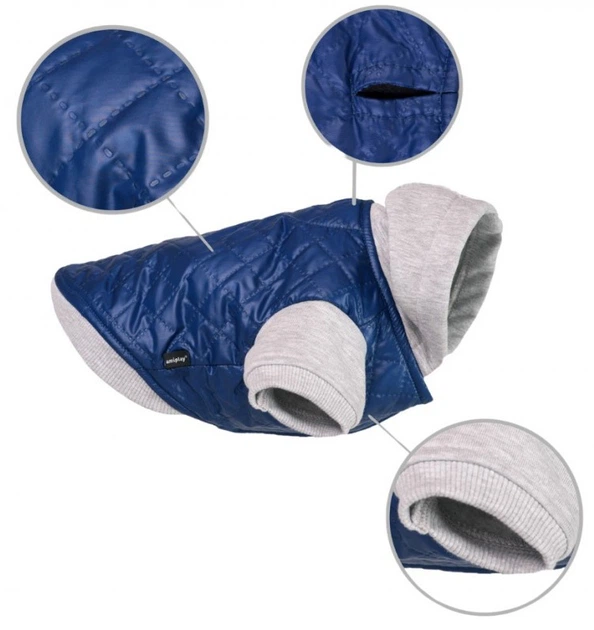 Куртка для собак Amiplay Boston з капюшоном 37 см Синя (5907563239739) - зображення 3