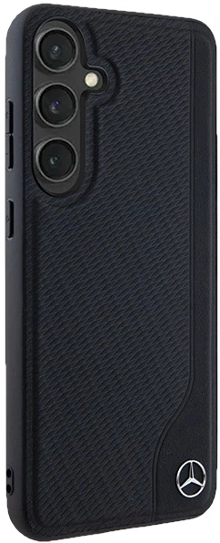 Etui plecki Mercedes Benz Leather Debossed Line na Samsung Galaxy S24 (S921) z MagSafe Czarne (3666339240943) - obraz 6