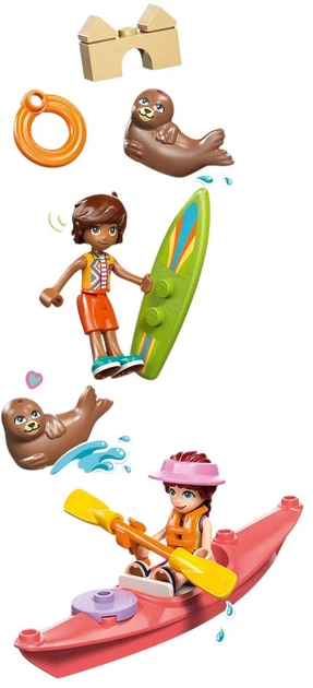 Zestaw klocków LEGO Friends Domek na plaży z fokami 400 elementów (42699) - obraz 4