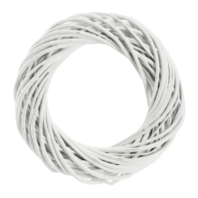 Вінок з лози Kadax Berno 40 см Білий K9149 (5903699485002) - зображення 1