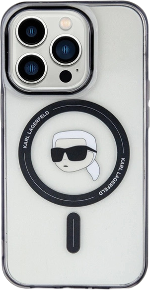 Etui Karl Lagerfeld IML Karl Head MagSafe do Apple iPhone 15 Pro Max Transparent (KLHMP15XHKHNOTK) - obraz 3