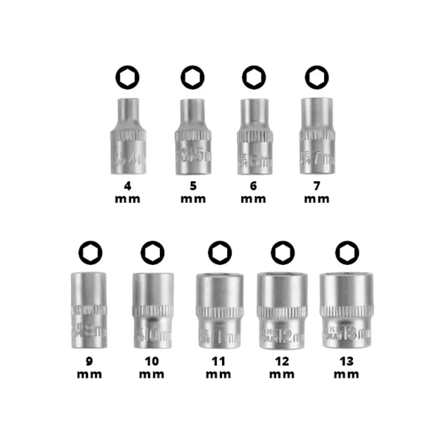 Набір біт і головок Einhell, 1/4" 4-13мм, 37шт, кейс (00124036) - Фото 4 Набір біт і головок Einhell, 1/4" 4-13мм, 37шт, кейс (00124036) - изображение 4