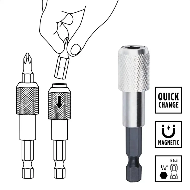 Біти Einhell, набір 42шт, HEX, PH, PZ, Torx, 50мм, кейс (00124871) - Фото 8 Біти Einhell, набір 42шт, HEX, PH, PZ, Torx, 50мм, кейс (00124871) - изображение 8
