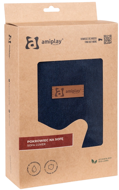 Чохол Amiplay для лежанки Moni розмір L Темно-синій (5907563304697) - зображення 1
