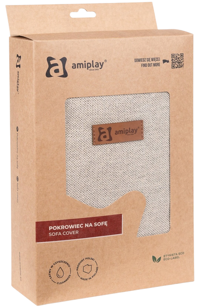 Чохол Amiplay для лежанки Moni розмір M Бежевий (5907563304628) - зображення 1