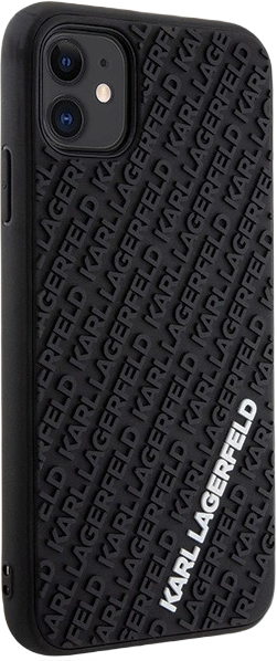 Etui Karl Lagerfeld 3D Rubber Multi Logo do Apple iPhone 11 Black (KLHCN613DMKRLK) - obraz 4