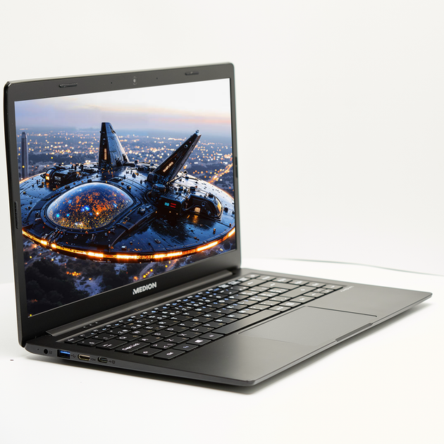 Ноутбук 14" Medion (Lenovo Group) Akoya E4251 | Чотириядерний Intel | RAM DDR4 4 ГБ | SSD 128 ГБ | Intel Graphics | Металевий корпус | Ультрабук | AKБ до 8 годин | Win10 б/в (4777) - изображение 3