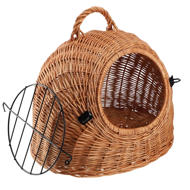 Переноска плетена Kadax Marra 40 x 34 x 42 см, Коричневий K9136 (5903699484876) - зображення 2