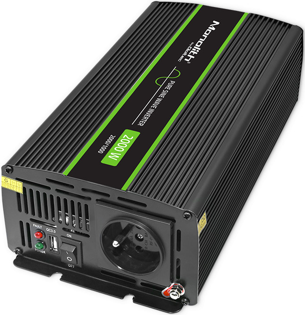 Инвертор 24 230 с чистой синусоидой 1000/2000Вт Qoltec - изображение 6