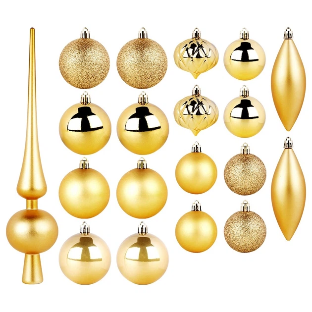 Набір ялинкових кульок Vilde 839494 ударостійкі з шипцем 19 шт (8721037257985) - зображення 2