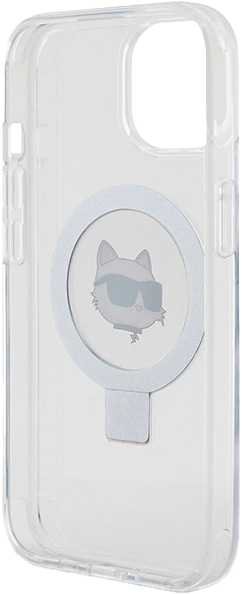 Панель Karl Lagerfeld Ring Stand Choupette Head MagSafe для Apple iPhone 15 Plus/14 Plus White (KLHMP15MHMRSCHH) - зображення 6