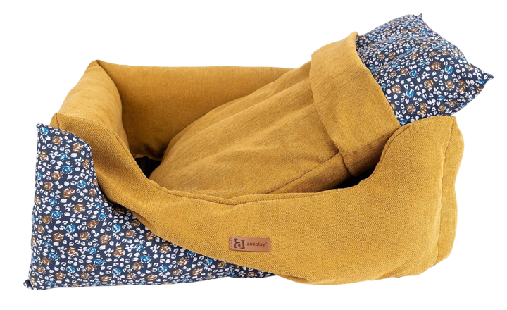 Чохол Amiplay для лежанки Moni розмір M Жовтий (5907563304635) - зображення 2