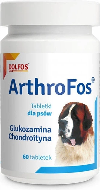 Suplement diety Dolfos ArthroFos dla prawidłowego funkcjonowania stawów u psów 60 tabletek (5902232645866) - obraz 1