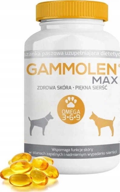 Mieszanka paszowa Gammolen zdrowa skóra i piękna sierść u psów i kotów 150 kapsułek (5900748065024) - obraz 2