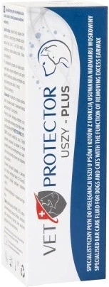 Płyn do czyszczenia uszu JM Sante Pharma Vet Protector Uszy-Plus dla psów i kotów 50 ml (5902596718367) - obraz 1