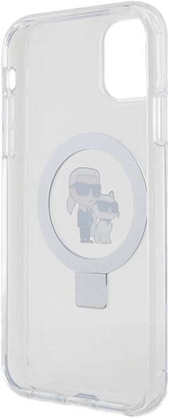Etui Karl Lagerfeld Ring Stand Karl&Choupettte MagSafe do Apple iPhone 11/Xr White (KLHMN61HMRSKCH) - obraz 6