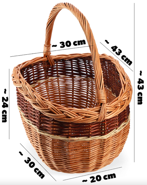 Кошик плетений для покупок Kadax Anfo 43 x 30 см Натуральний K9162 (5903699485132) - зображення 6