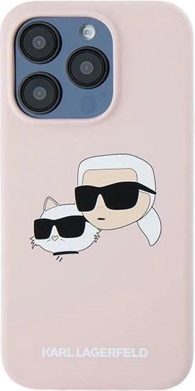 Etui plecki Karl Lagerfeld Silicone Karl & Choupette Head MagSafe do iPhone 15 Pro Max Pink (3666339256876) - obraz 3