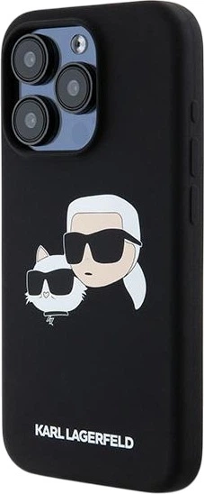 Панель Karl Lagerfeld Silicone Karl & Choupette Head MagSafe для iPhone 15 Pro Black (3666339256722) - зображення 3