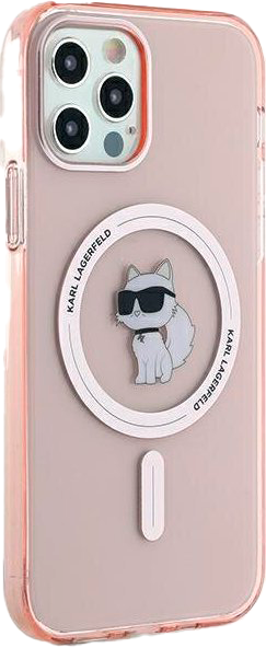 Панель Karl Lagerfeld IML Metal Choupette Head MagSafe do Apple iPhone 12/ 12 Pro Pink (KLHMP12MHFCCNOP) - зображення 2