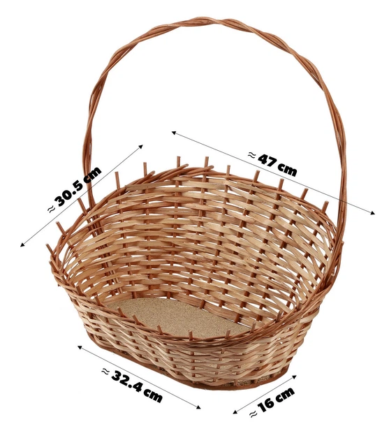Koszyk wiklinowy prezentowy Kadax Mede 47 x 30 cm Naturalny K9155 (5903699485064) - obraz 5