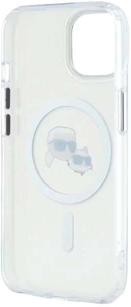 Панель Karl Lagerfeld IML Metal Karl&Choupette Head MagSafe do Apple iPhone 15 White (KLHMP15SHLSKCH) - зображення 7
