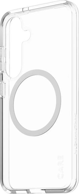 Панель CARE by Panzer Glass Flagship Case Urban Combat Case Transparent w. White Qi для Samsung Galaxy S25 Transparent-White (CRRFUWQG38388) - зображення 2