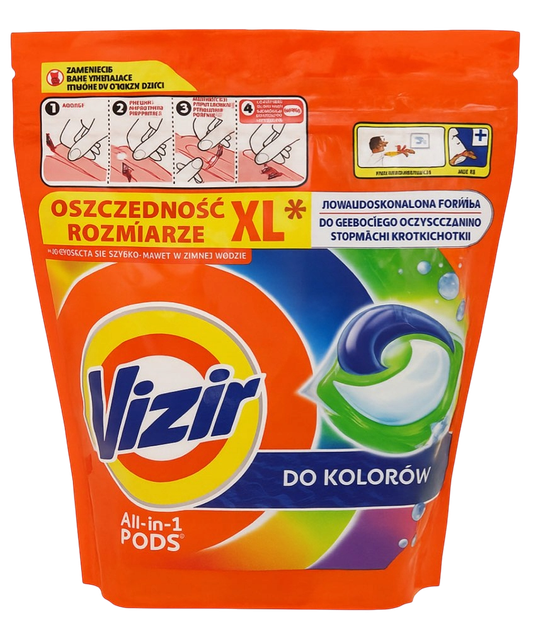 Капсули для прання Vizir All in 1 Pods для кольорового 38 шт (8700216745987) - зображення 1
