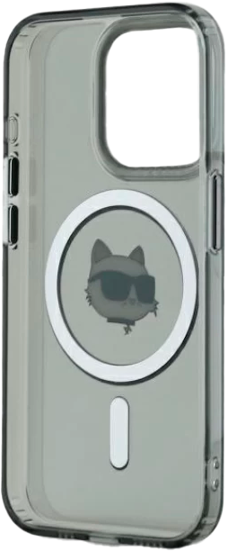 Панель Karl Lagerfeld IML Metal Choupette Head MagSafe do Apple iPhone 15 Pro Black (KLHMP15LHLSCHK) - зображення 4