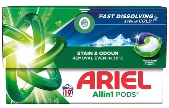 Kapsułki do prania Ariel All in 1 Pods Mountain Spring 19 szt (8700216765657) - obraz 1