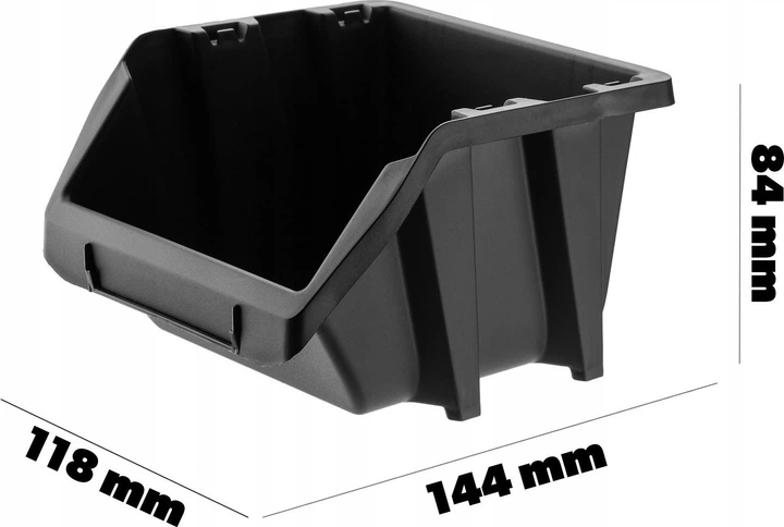 Zestaw kuwet warsztatowych Kadax KBIS15 144 x 118 mm 20 szt. Czarne (5903699456460) - obraz 4