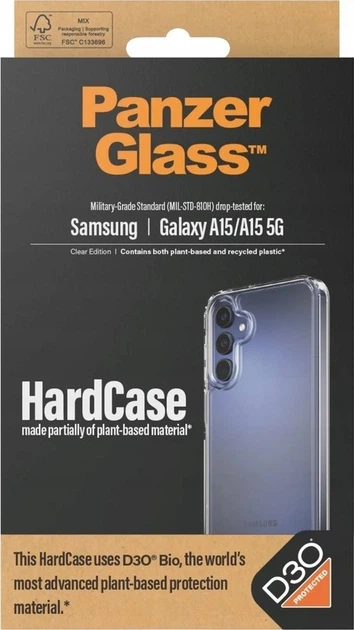 Etui plecki Panzer Glass Hard Case D3O do Samsung Galaxy A15 Transparent (5711724004636) - obraz 5