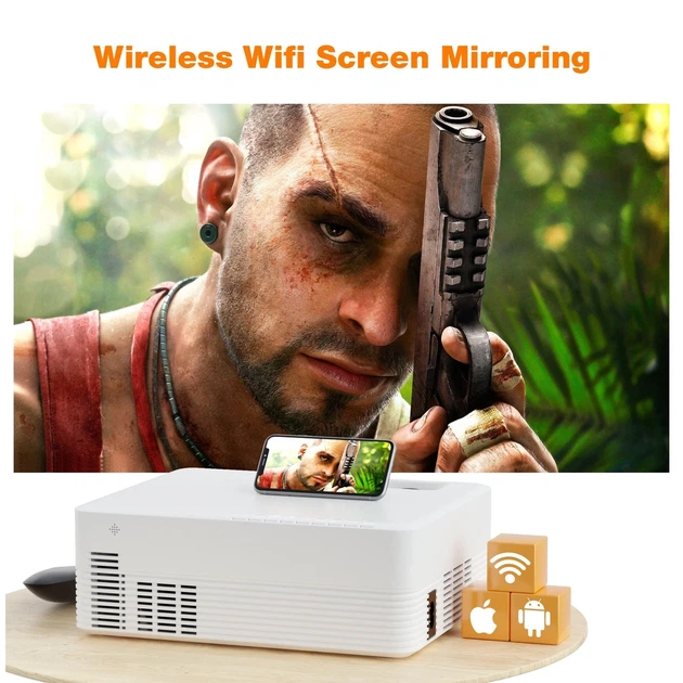 Портативный 4K 1080P проектор с Wi-Fi Bluetooth JEEMAK P200 - изображение 4