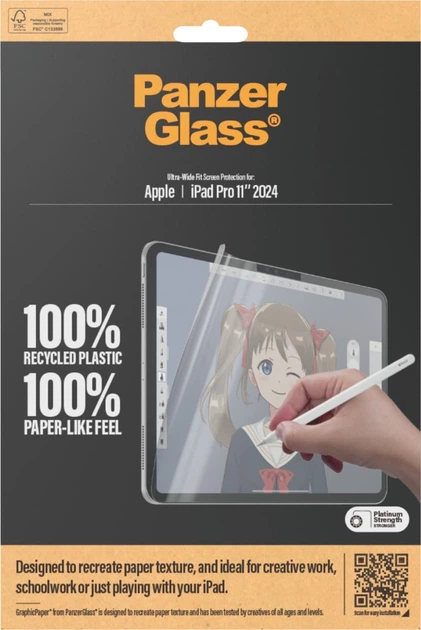 Folia ochronna Panzer Glass GraphicPaper Anti Glare do Apple iPad Pro 11" 2024 (5711724028328) - obraz 3