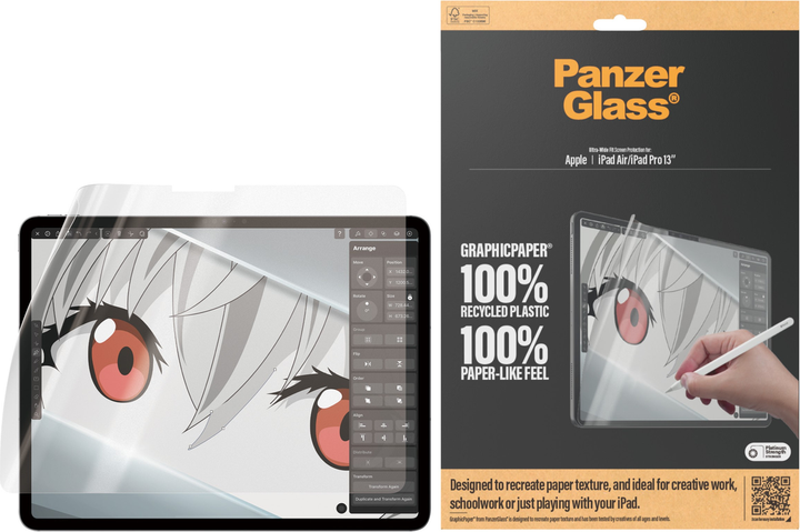 Folia ochronna Panzer Glass GraphicPaper Anti Glare do Apple iPad Air 12.9" 2024 / iPad Pro 12.9" 2024 (5711724028366) - obraz 2