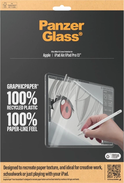 Folia ochronna Panzer Glass GraphicPaper Anti Glare do Apple iPad Air 12.9" 2024 / iPad Pro 12.9" 2024 (5711724028366) - obraz 3