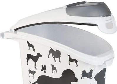 Pojemnik do przechowywania suchej karmy Curver Petlife dla psa 23 L 10 kg Biało-czarny (3253923882087) - obraz 2