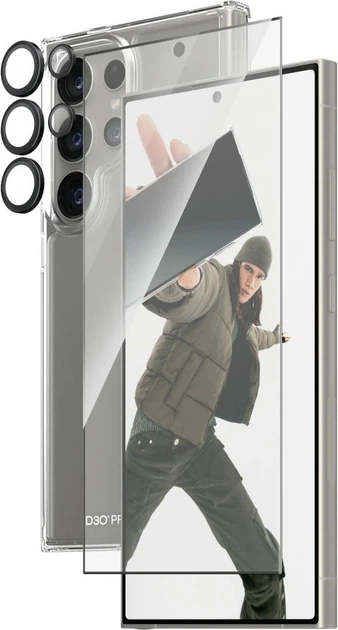 Панель Panzer Glass Bundle 3в1 для Samsung Galaxy S24 Ultra + Захисне скло Прозорий (5711724212123) - зображення 1